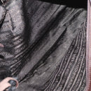 PRADA Bow Crockett Hand Bag Canvas Beige Gold Auth ka121-17