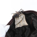 PRADA Bow Crockett Hand Bag Canvas Beige Gold Auth ka121-19