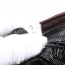 PRADA Bow Crockett Hand Bag Canvas Beige Gold Auth ka121-23