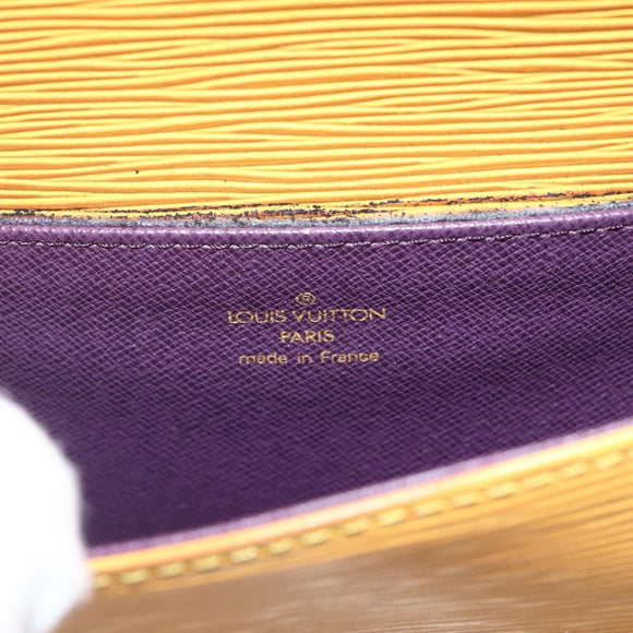 LOUIS VUITTON Epi Saint Cloud PM Shoulder Bag Yellow M52219 LV Auth ka1211