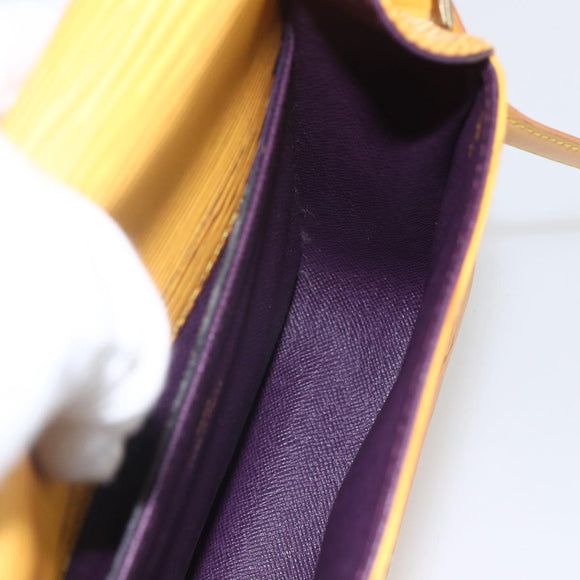 LOUIS VUITTON Epi Saint Cloud PM Shoulder Bag Yellow M52219 LV Auth ka1211