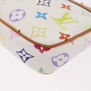 LOUIS VUITTON Multicolor Pochette Accessoires Pouch White M92649 LV Auth ka1216A-12
