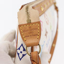 LOUIS VUITTON Multicolor Pochette Accessoires Pouch White M92649 LV Auth ka1216A-16