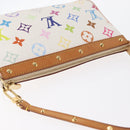 LOUIS VUITTON Multicolor Pochette Accessoires Pouch White M92649 LV Auth ka1216A-7