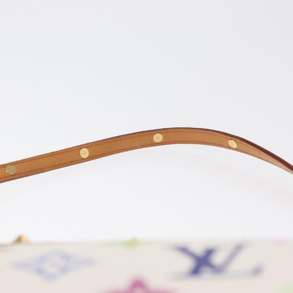 LOUIS VUITTON Multicolor Pochette Accessoires Pouch White M92649 LV Auth ka1216A