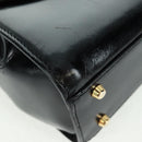 BALLY Hand Bag Leather 2way Gold Black Auth ka1217-17