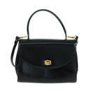 BALLY Hand Bag Leather 2way Gold Black Auth ka1217-13