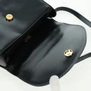 BALLY Hand Bag Leather 2way Gold Black Auth ka1217-22