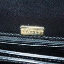BALLY Hand Bag Leather 2way Gold Black Auth ka1217-23