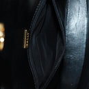 BALLY Hand Bag Leather 2way Gold Black Auth ka1217-27