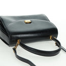 BALLY Hand Bag Leather 2way Gold Black Auth ka1217-14