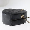CHANEL Matelasse Shoulder Bag Lamb Skin Black Gold CC Auth ka1221SAV-3