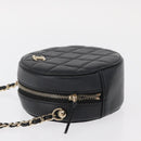 CHANEL Matelasse Shoulder Bag Lamb Skin Black Gold CC Auth ka1221SAV-4