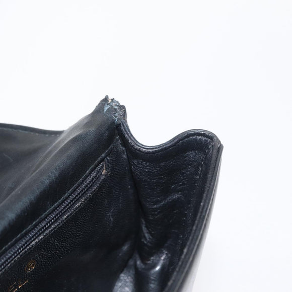 CHANEL Shoulder Bag Lamb Skin Black CC Auth ka1222