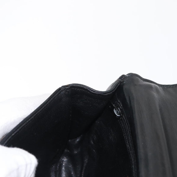 CHANEL Shoulder Bag Lamb Skin Black CC Auth ka1222