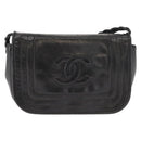 CHANEL Shoulder Bag Lamb Skin Black CC Auth ka1222-13