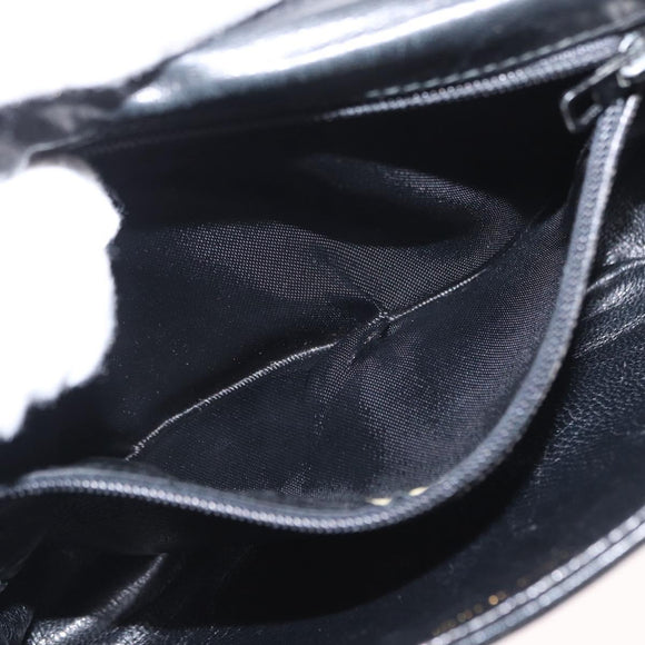 CHANEL Shoulder Bag Lamb Skin Black CC Auth ka1222