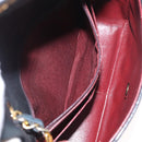 CHANEL Matelasse 20 Chain Shoulder Bag Lamb Skin Black Gold CC Auth ka1223SAV-26