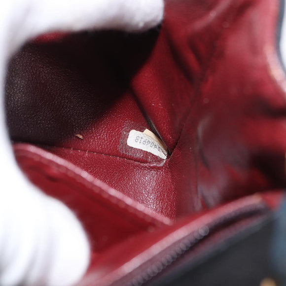 CHANEL Matelasse 20 Chain Shoulder Bag Lamb Skin Black Gold CC Auth ka1223SAV