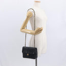 CHANEL Matelasse 20 Chain Shoulder Bag Lamb Skin Black Gold CC Auth ka1223SAV-27