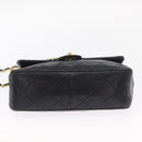CHANEL Matelasse 20 Chain Shoulder Bag Lamb Skin Black Gold CC Auth ka1223SAV-5