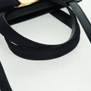 Salvatore Ferragamo Vala Hand Bag Leather 2way Navy Gold Auth ka1224-7