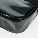 Salvatore Ferragamo Shoulder Bag Patent leather Black Gold Auth ka1226-16
