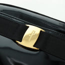 Salvatore Ferragamo Shoulder Bag Patent leather Black Gold Auth ka1226-19