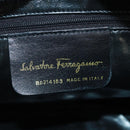Salvatore Ferragamo Shoulder Bag Patent leather Black Gold Auth ka1226-12