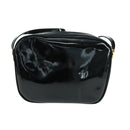 Salvatore Ferragamo Shoulder Bag Patent leather Black Gold Auth ka1226-2