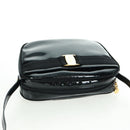 Salvatore Ferragamo Shoulder Bag Patent leather Black Gold Auth ka1226-7