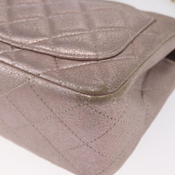 CHANEL Matelasse 17 Chain Shoulder Bag Leather Pink Gold CC Auth ka1227A