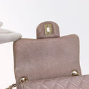 CHANEL Matelasse 17 Chain Shoulder Bag Leather Pink Gold CC Auth ka1227A-18