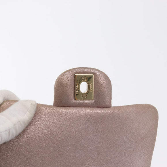 CHANEL Matelasse 17 Chain Shoulder Bag Leather Pink Gold CC Auth ka1227A