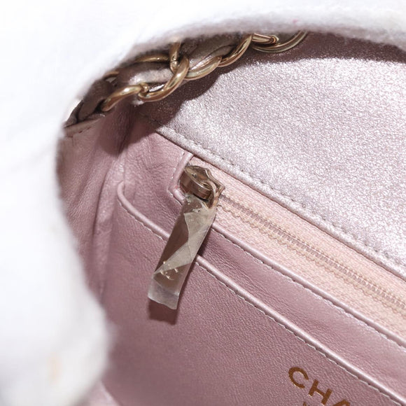 CHANEL Matelasse 17 Chain Shoulder Bag Leather Pink Gold CC Auth ka1227A