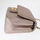 CHANEL Matelasse 17 Chain Shoulder Bag Leather Pink Gold CC Auth ka1227A-3