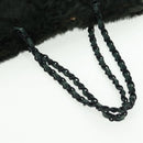 CHANEL Chain Tote Bag Leather Fur Green CC Auth ka1228-7