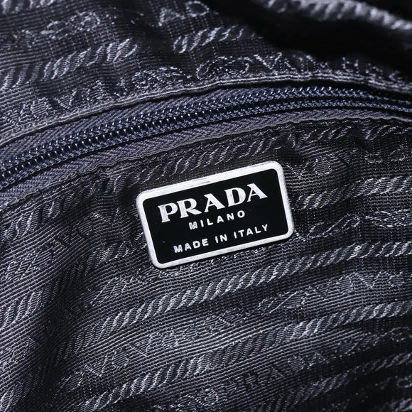 PRADA Shoulder Bag Nylon Black Silver Auth ka123