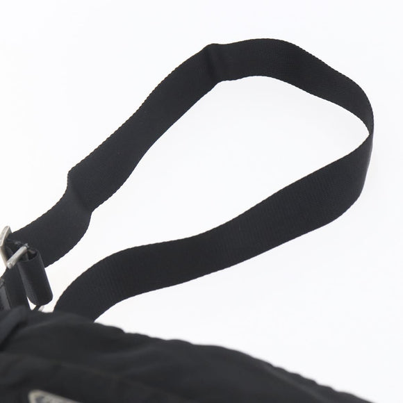 PRADA Shoulder Bag Nylon Black Silver Auth ka123
