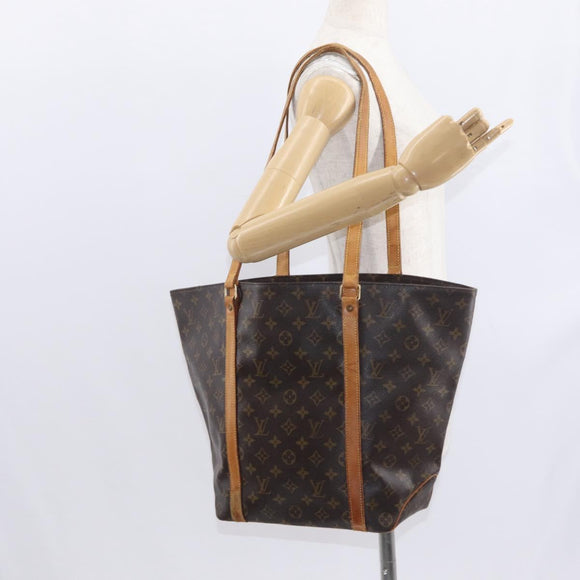 LOUIS VUITTON Monogram Sac Shopping Tote Bag M51108 LV Auth ka1230