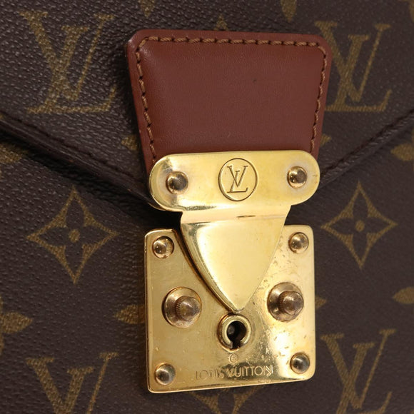 LOUIS VUITTON Monogram Porte Documents Bandouliere Bag M53338 LV Auth ka1231