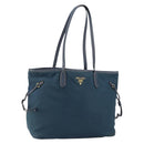 PRADA Tote Bag Nylon Navy Gold Auth ka1232-1