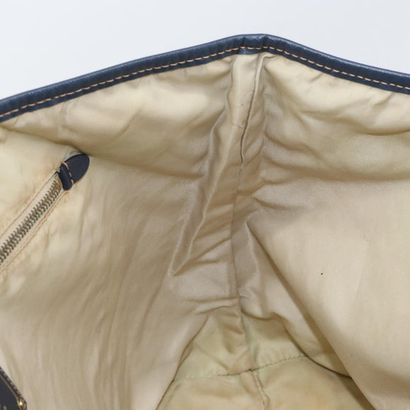 PRADA Tote Bag Nylon Navy Gold Auth ka1232