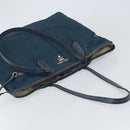 PRADA Tote Bag Nylon Navy Gold Auth ka1232-6