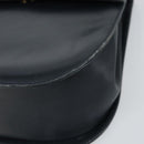 Salvatore Ferragamo Shoulder Bag Leather Navy Gold Auth ka1235-9