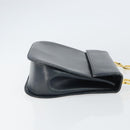 Salvatore Ferragamo Shoulder Bag Leather Navy Gold Auth ka1235-3