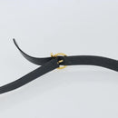 Salvatore Ferragamo Shoulder Bag Leather Navy Gold Auth ka1235-8