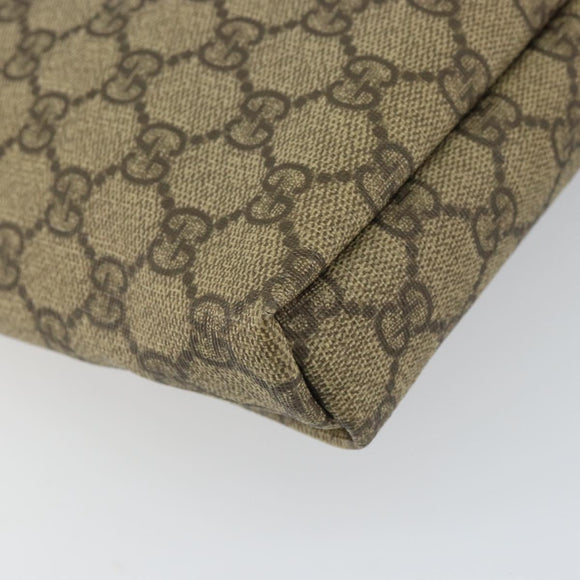 GUCCI GG Supreme Shoulder Bag PVC Beige Gold 223666 Auth ka1236