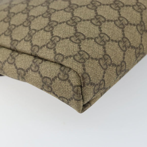 GUCCI GG Supreme Shoulder Bag PVC Beige Gold 223666 Auth ka1236