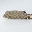 GUCCI GG Supreme Web Sherry Line Shoulder Bag PVC Beige Gold 246413 Auth ka1238-3